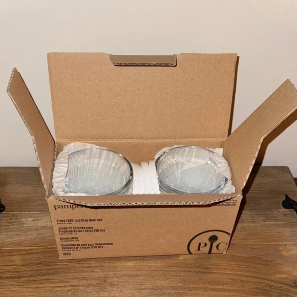 NWT Pampered Chef Set of 6 One Cup Prep Bowls with Lids - Picture 1 of 4